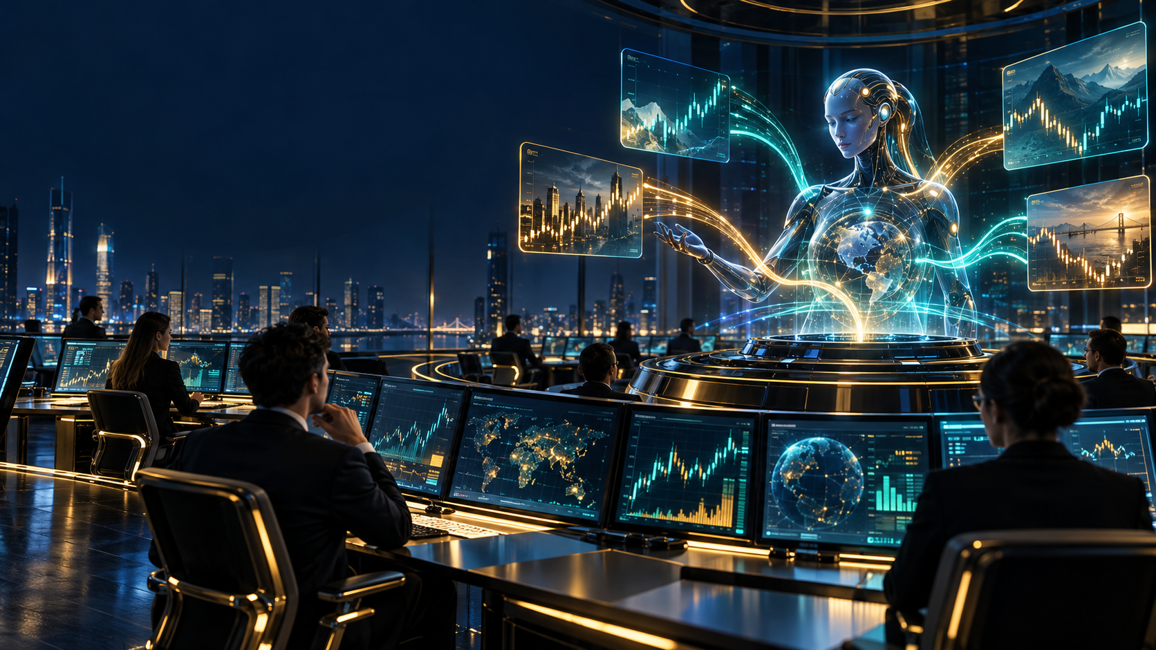 Ilustración editorial de Binance abre su interfaz de trading con IA tras una beta de 150.000 usuarios