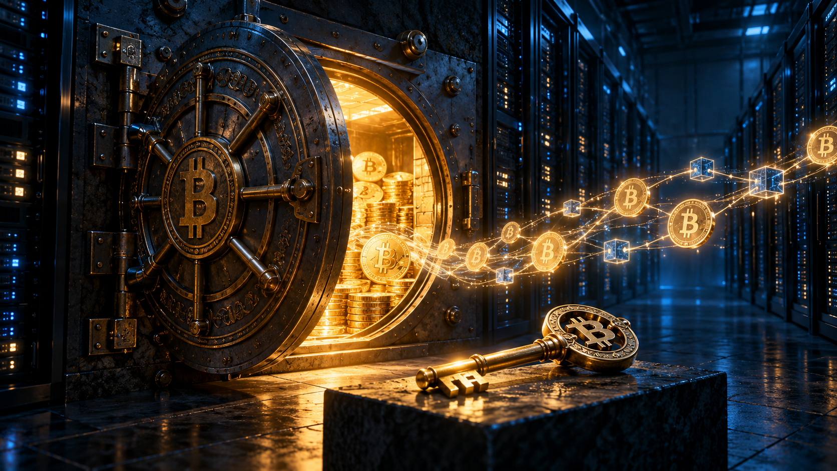 Ilustración editorial de Una cartera de Bitcoin mueve 4.582 BTC tras más de seis años de inactividad