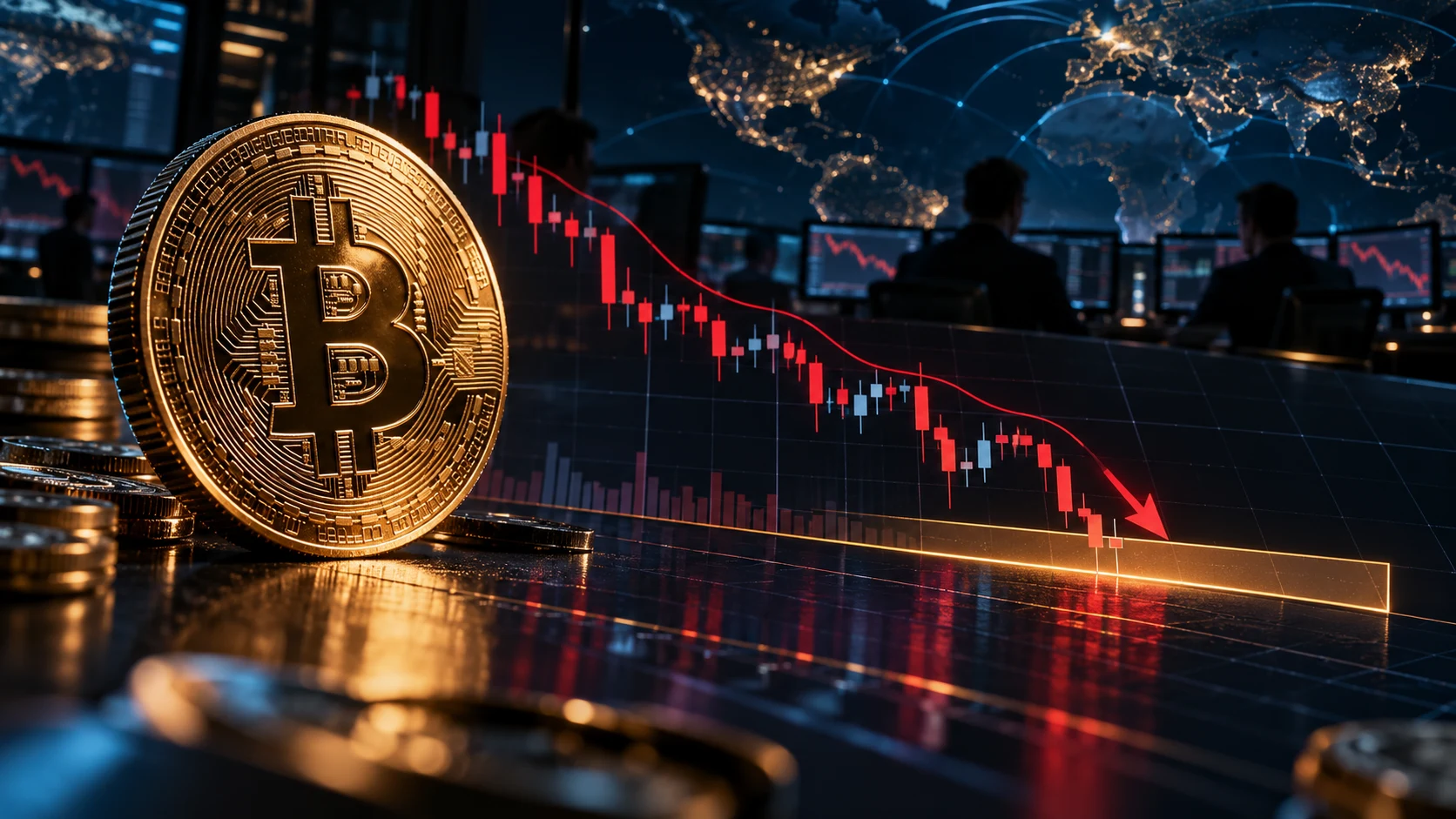 Composición editorial de Bitcoin y Ethereum durante una sesión de volatilidad de fin de semana