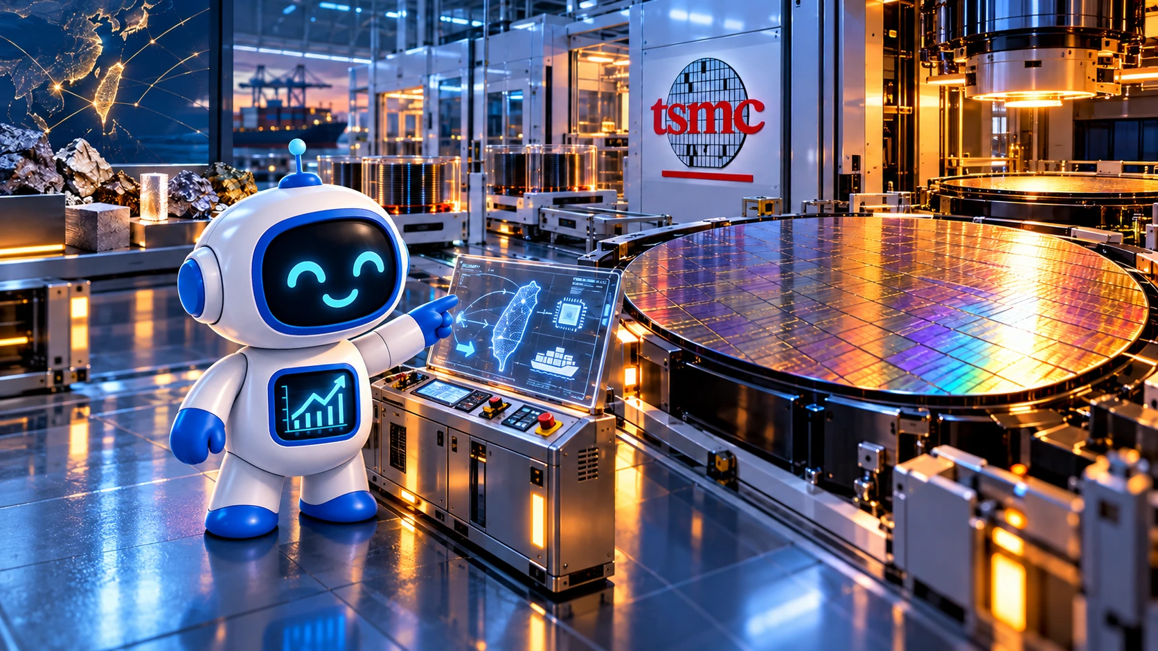 BolsaBot analiza la resiliencia de la cadena de suministro en una fábrica de semiconductores de TSMC